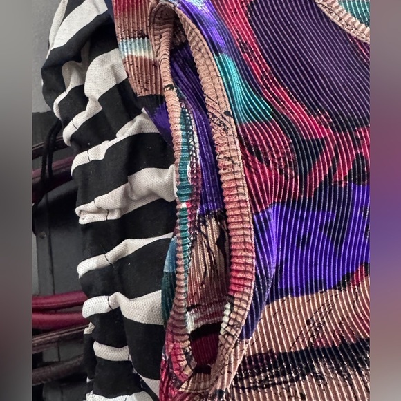 👚Exquisite Vintage Tall Girl Multi Coloured Pleated Sleeveless Top - Ladies L - Picture 11 of 16